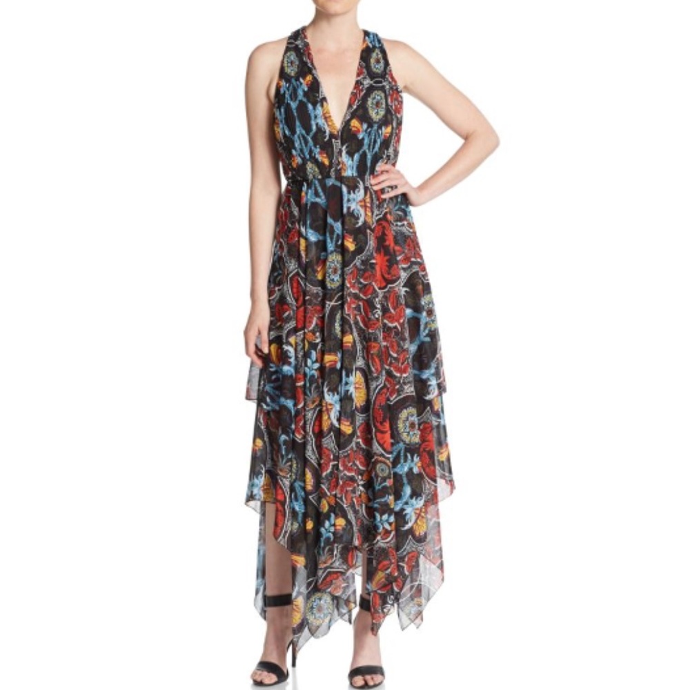 Alice + Olivia Kora Printed Goddess Handkerchief Dress - 12 - Picture 8 of 16